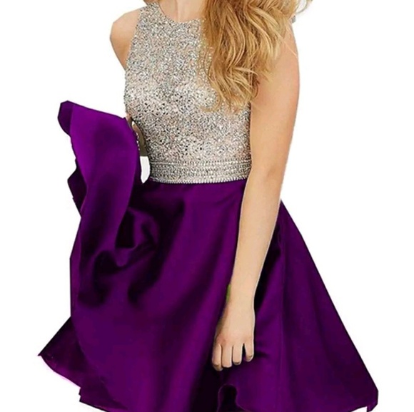 Meilis Dresses & Skirts - Meilis 8 sequin purple/nude dress
